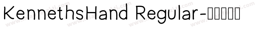 KennethsHand Regular字体转换